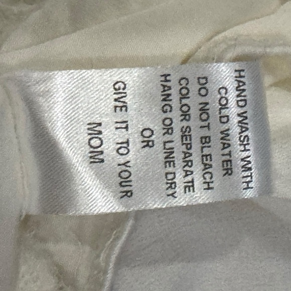 GUC White Ruffled Bodysuit Emory Park Sz Large - Picture 6 of 8